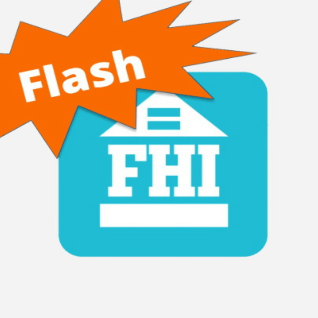 FHI Logo with text saying Flash