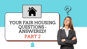 A woman pondering fair housing questions