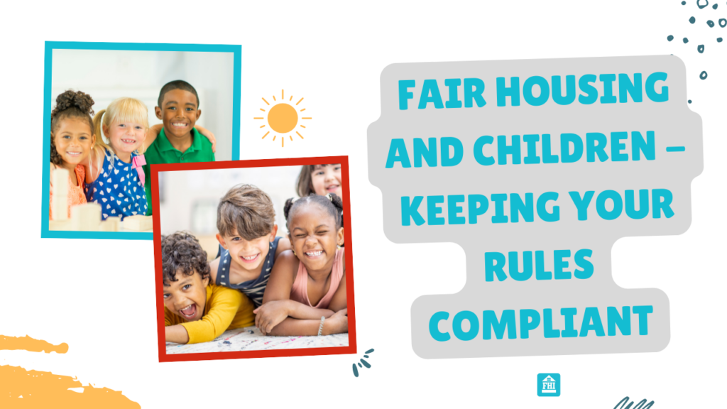 Several different children playing safely because their communities rules are fair housing compliant. 